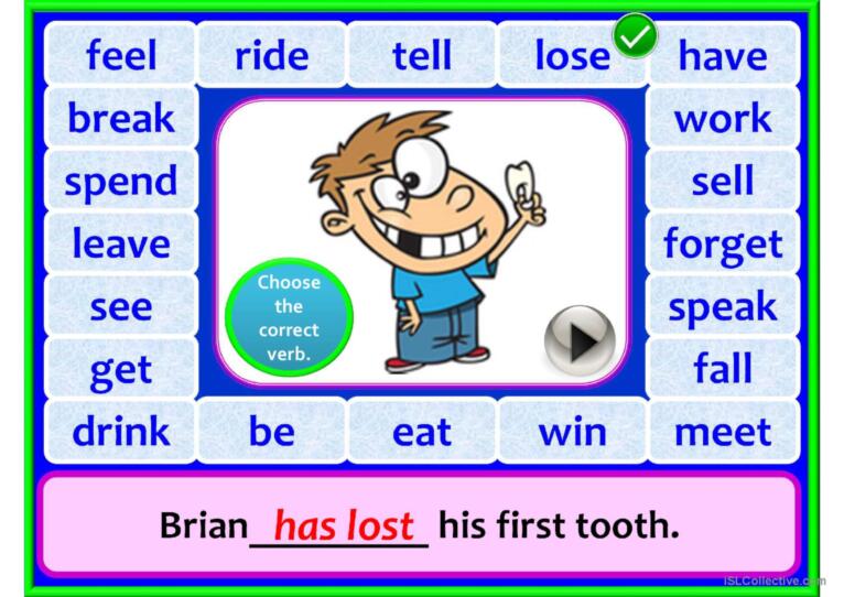 PRESENT PERFECT game