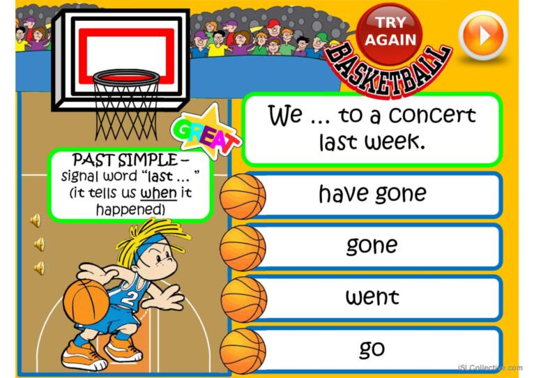 PRESENT PERFECT vs PAST SIMPLE - basketball game