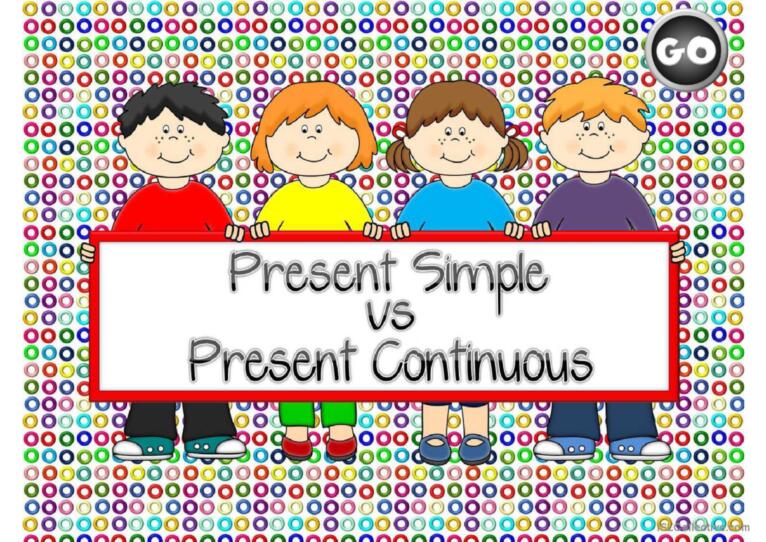 Present Simple vs Present Continuous - game