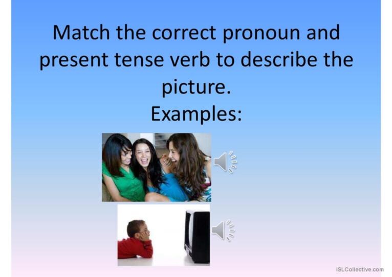 Pronouns and present tense "to be"