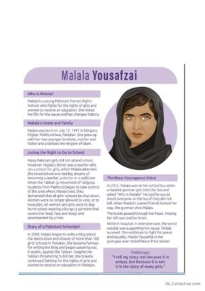 Reading Comprehension - Malala Yousafzi