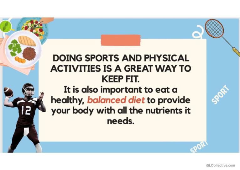 READING FOOD FOR SPORT VOCABULARY HEALTH FITNESS