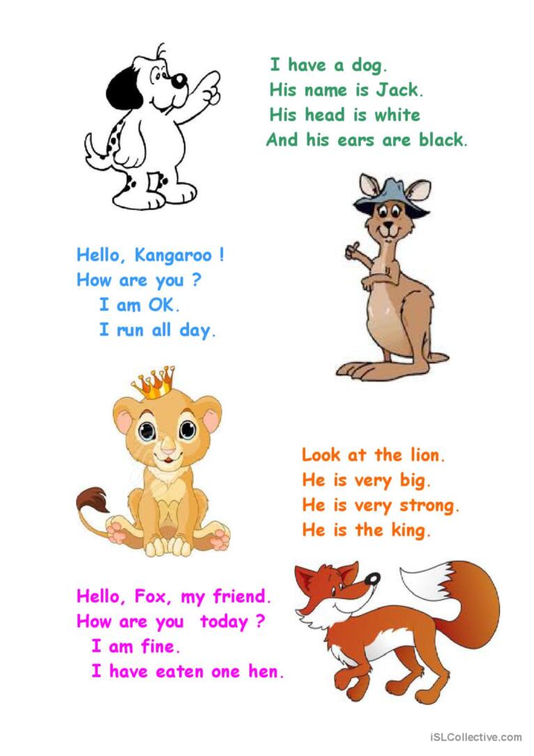 Rhymes about  Animals