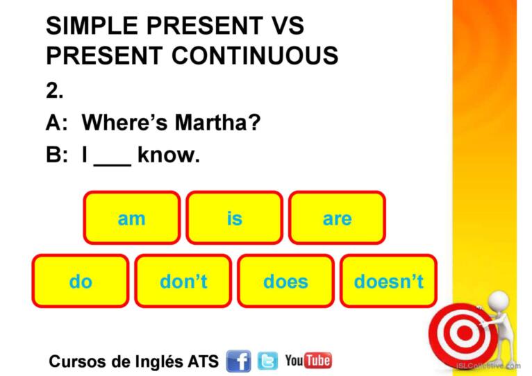 SIMPLE PRESENT VS PRESENT CONTINUOUS