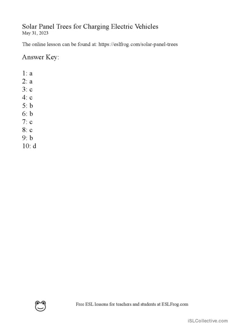 Solar Panel Trees for Charging Electric Vehicles - Reading Comprehension