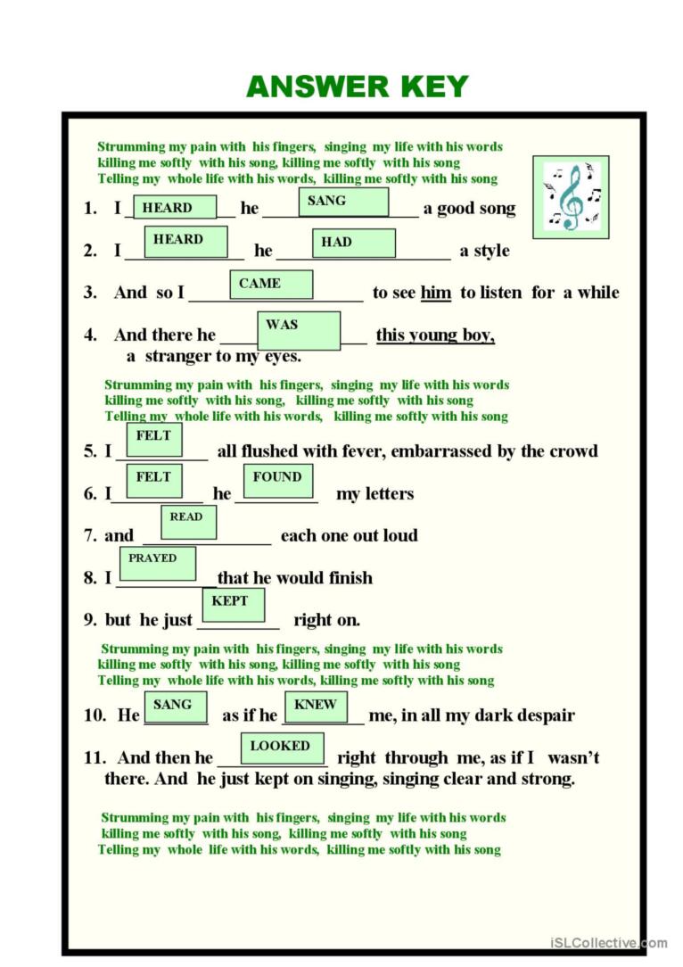 TEACHING WITH SONGS, Past Simple!