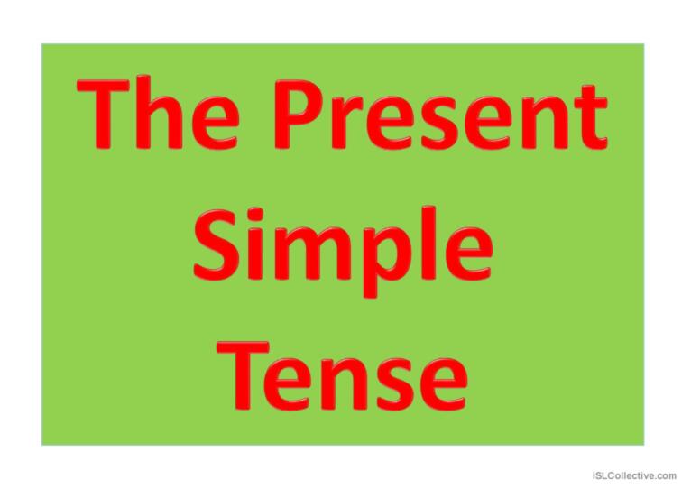 The Present Simple