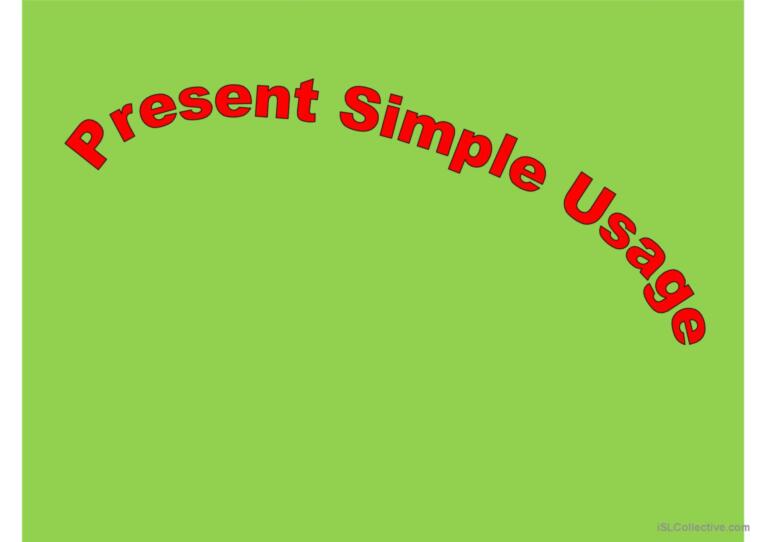 The Present Simple