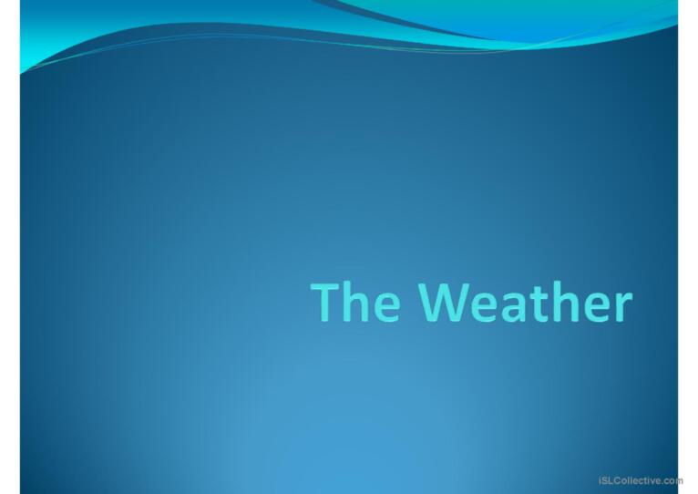 The weather vocabulary and forecast