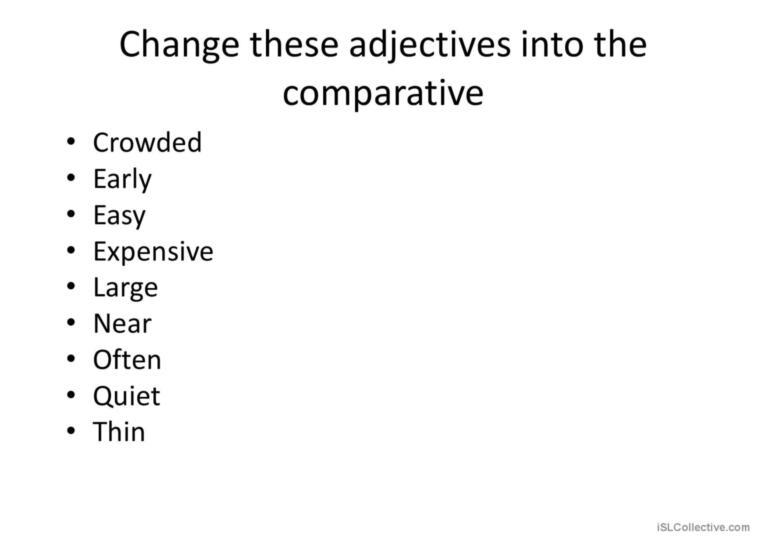 Using adjectives