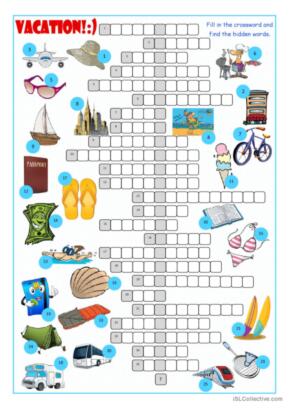 Vacation Crossword Puzzle