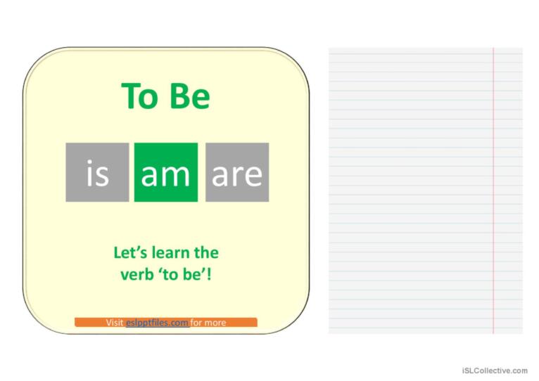 Verb 'BE' affrimative (Animals) - 'AM' from only