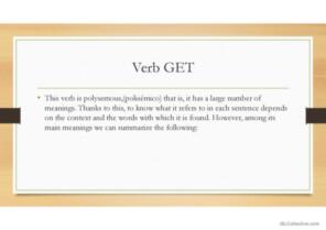 VERB GET PHRASAL VERBS