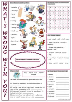 What's Wrong with You? (Vocabulary Exercises)