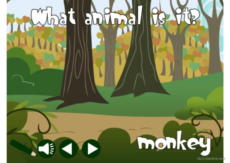 Wild animals - vocabulary *with sound*