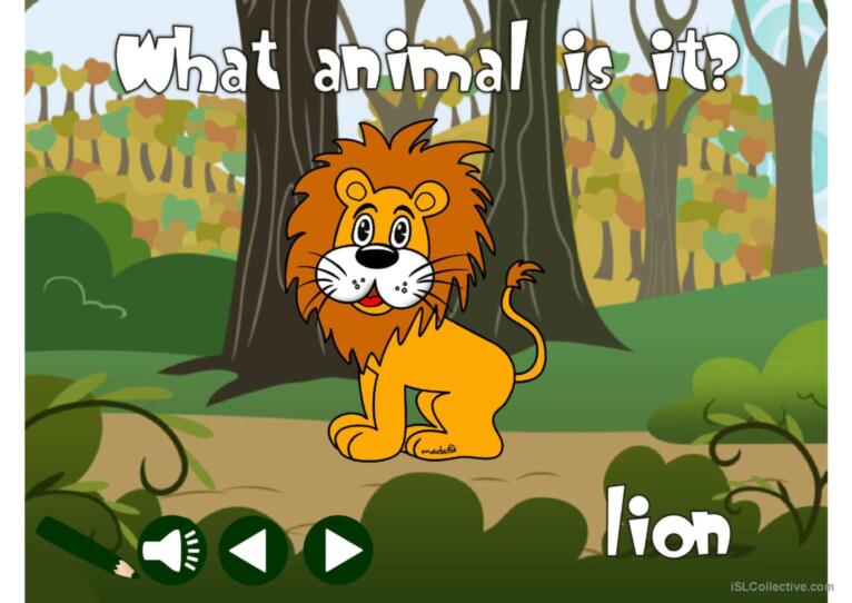 Wild animals - vocabulary *with sound*