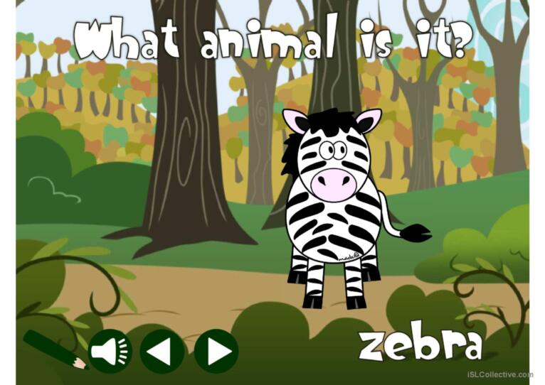 Wild animals - vocabulary *with sound*