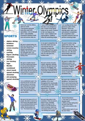 Winter Olympics Riddles + KEY